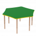 Детский шестиместный столик с регулировкой высоты