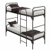 Кровать металлическая двухъярусная с лестницей