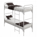 Кровать металлическая двухъярусная с лестницей