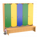 Шкаф детский секционный для раздевалки с лавкой 