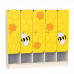 Шкаф детский секционный для раздевалки "Пчёлка" 
