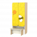 Шкаф детский секционный для раздевалки "Пчёлка" с лавкой 