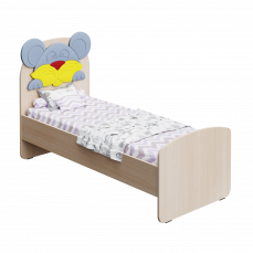 Кровать детская одноместная с элементами МДФ