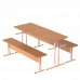 Стол обеденный с подвесными лавками